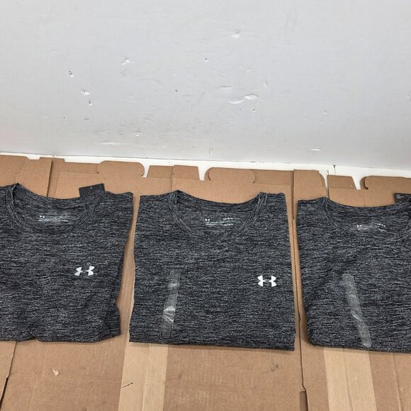 Under Armour Women's Plus L Loose Heatgear Shirt Top Gray Stretch  3 of - Picture 1 of 16